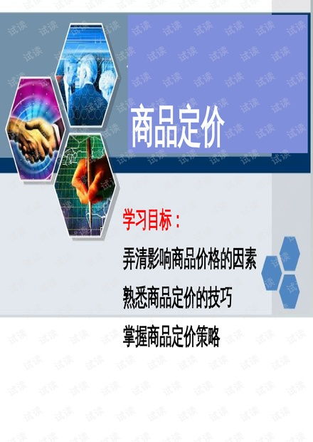 高效的商品定价策略 培训课件精要